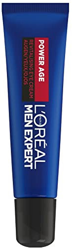 L'Oréal Men Expert - Cura degli occhi rivitalizzante per uomo, anti-età e correttore, con acido ialuronico, uso quotidiano - Power Age - 15 ml