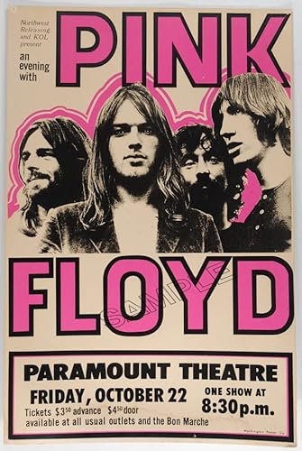 Pink Floyd Vintage Poster Rock Band Concert Photo Wall Art Picture Poster A4