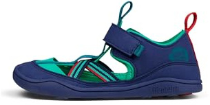 Affenzahn Sandale Vegan Breezy mit Klettverschluss, Zehenkappe, rutschfest, Flexibel, Luftig, Leicht für den Sommer, Größe 21-32 Oktopus - Türkis