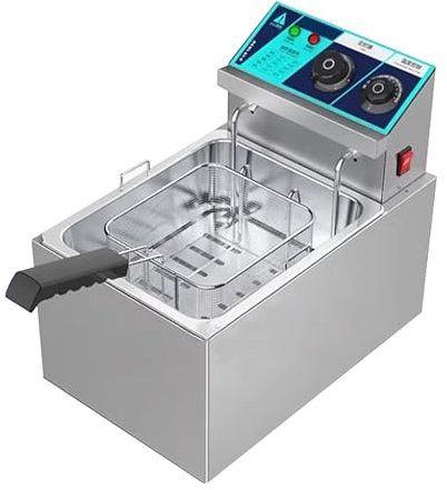 Friggitrice Professionale 20L, 3000W ad Alta Potenza Friggitrice Olio in Acciaio Inox, Timer Intelligente da 60 Minuti, Controllo Della Temperatura 0-300℃ 220V(44.5 * 29.5 * 38.5cm(2500W))
