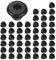 M METERXITY 50-Pack Cable Railing Rubber Grommets, 6mm Drill Hole 4mm ID Eyelet Ring Gasket for Wiring, Wire Cable, Automotive, Metal Cable Railing Post, Car Grommet [Black]