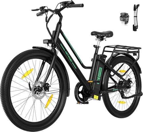 HITWAY 27,5 Pouces Vélo électrique 36V 13Ah Batterie, VTT Electrique Adulte Homme avec écran LCD, 25km/h avec Moteur 250w, autonomie jusqu'à 50-100km,APP