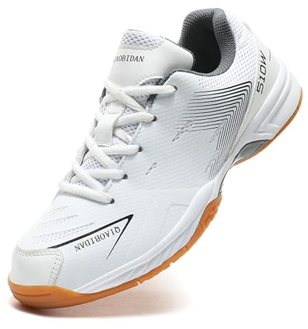 Hiuzylqx Chaussures De Badminton pour Hommes Tennis De Table Pingpong Sneakers Mode Sport Squash Pickleball d'intérieur pour Adolescents Étudiants,B,47 EU