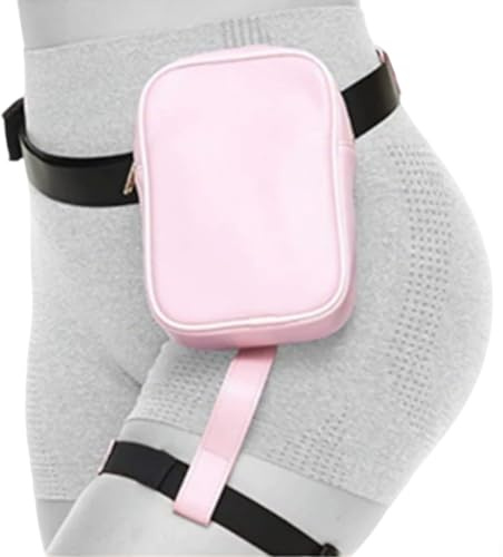 Poche sur la cuisse, imperméable, poche sur la jambe, pour moto, sac banane, sac banane, pour homme, pour femme, pour randonnée, camping, rose, 18.5 x 12.5 x 4.5 cm, Unisexe