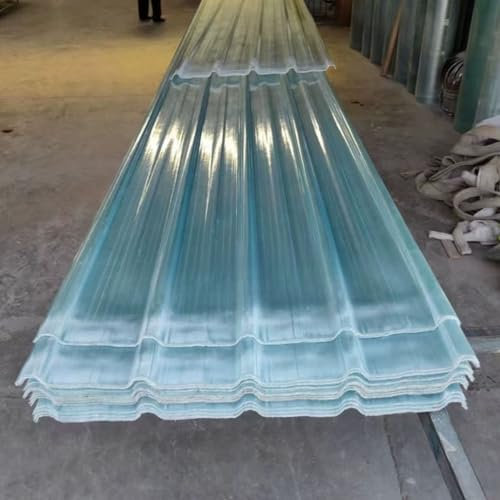 Paneles Para Tejado,1.5mm Hojas De Techo Corrugado,2/4/6/8/10/13pcs Placa Ondulada De FRP,Chapas Perfiladas Techo,Placa De Iluminación Natural De Fibra De Vidrio (0.9×0.8m/35×31in,2pcs)