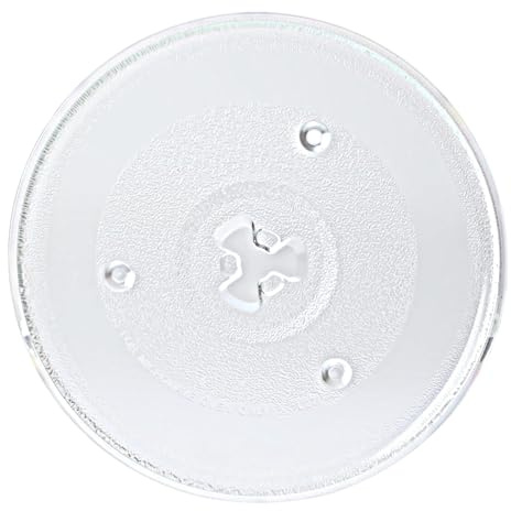 MZRAN Piatto girevole in vetro da 27 cm per microonde, piastra di ricambio per lavastoviglie, sicura per accessori, base girevole in vetro