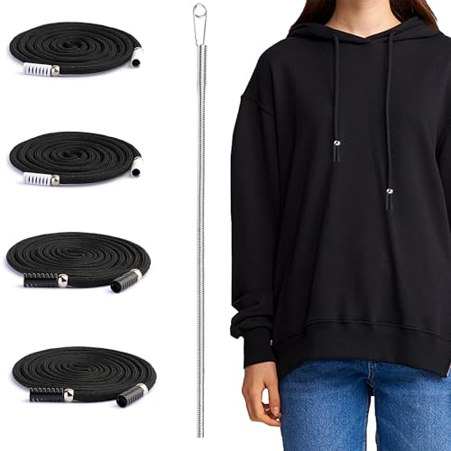 Hezhou 5 PCS Tirantes Cordón Una Sudadera Capucha Pantalones Deportivos Cordón Pantalones Pantalón Cordón Ajustable y Aguja Pasante para Sudaderas Chaquetas Bolsos Accesorios Costura DIY (A, 130)