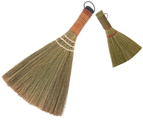 CALLARON 2pezzi Spazzola Miniatura Portatile in Setole Naturali per Pulizia Rapida per Piano di Lavoro Tavolo Cucina Ufficio Piccola Scopa Frusta per Rimuovere La Polvere