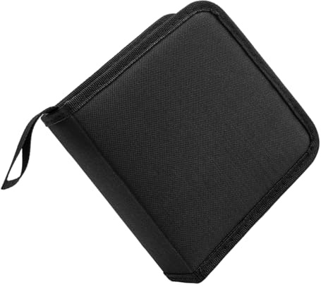 AWJUWHBJ Bolsa de disco de tela Oxford de 40 bolsillos, resistente al agua, fácil almacenamiento y protección para interiores de vehículos, funda impermeable para CD