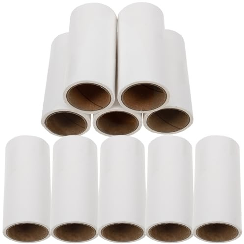 Levemolo Rodillos Adhesivos para Quitar Pelusas y Pelos de Perro, 10 Recambios 600 Hojas de Papel Blanco, Adhesivo Fácil de Limpiar para Hogares y Tiendas de Mascotas