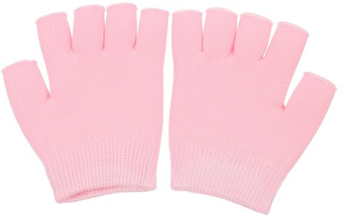 Lurrose Guanti Idratanti in Gel per Donna Guanti da Spa la Cura delle Mani la Notte Contro Secchezza e Screpolature Colore Rosa