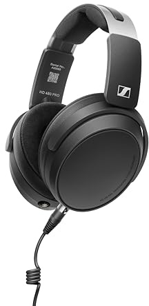 Sennheiser HD 480 Pro Plus Auriculares Cerrados Profesionales para Estudio | con Almohadillas de Grabación, Cable en Espiral de 3 m y Estuche de Transporte (700500)