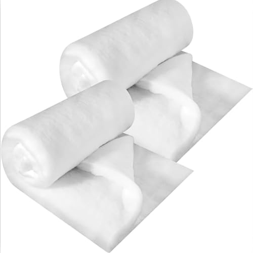 Wapasezyar Volymfleece, 200 g/m², stoppad vadd, 30 mm tjock, 1,5 x 3 m/1,5 x 2 m, stoppad fleece, metervara, 100 % polyester, tvättbar, strykbar, lapptäcke utan självhäftande skikt för fyllning och