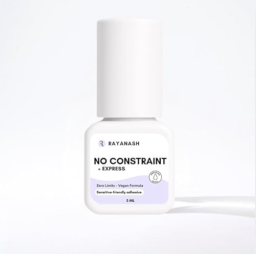 Colle Cils NoConstraint pour extensions de cils en 0,3s seconde -Séchage Rapide - Vapeur Faible - Haute rétention 5-7 semaines - Sans Contrainte ni d'Humidité, ni Température