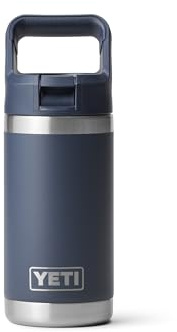 YETI Rambler Jr. Kinderflasche, mit Strohhalmdeckel, 340 ml, Marineblau