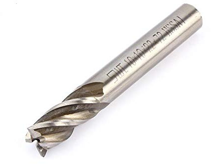 Set di frese 10 mm con 4 scanalature, fresa a codolo cilindrico con punta elicoidale per ferro acciaio legno, 1 pezzo