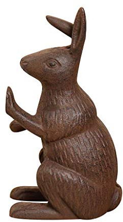 Cast Iron Doorstop - Heavy 2.3kg Decorative Hare Rabbit Floor Door Stop