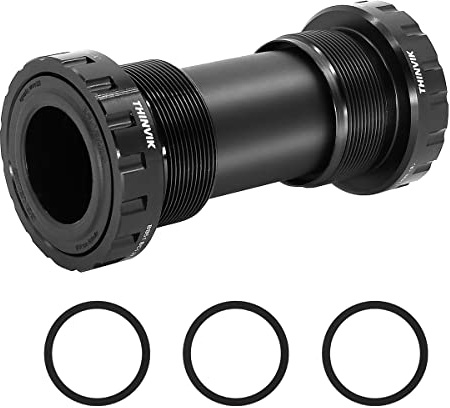 Thinvik Eje de Pedalier BSA 68-73mm para Bielas con Eje de 24mm, Compatible con Juego de Bielas de Shimano para MTB y Bicicletas de Carretera