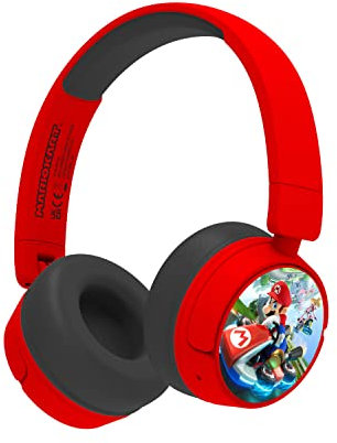 OTL Technologies Auriculares Infantiles INALÁMBRICOS Mario Kart Bluetooth Plegables