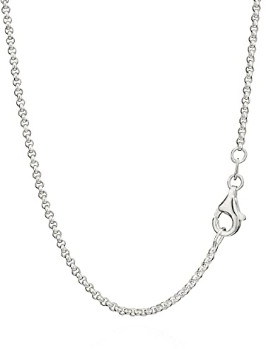 NKlaus collana di piselli senza tempo di 80 cm in argento 925 con larghezza di 1,5 mm, elegante collana da donna in argento con design classico 11399