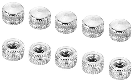 PATIKIL 50pz M4 Cappuccio Dado Dado Dado Vite Pomello Argento Tono