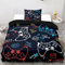 Decalsweet Gamer Duvet Cover Set for Boys,Blue Red Gamepad Bedding Set for Kids Children,Soft Breathable Quilt Cover with Pillowcase,Single,2 pcs