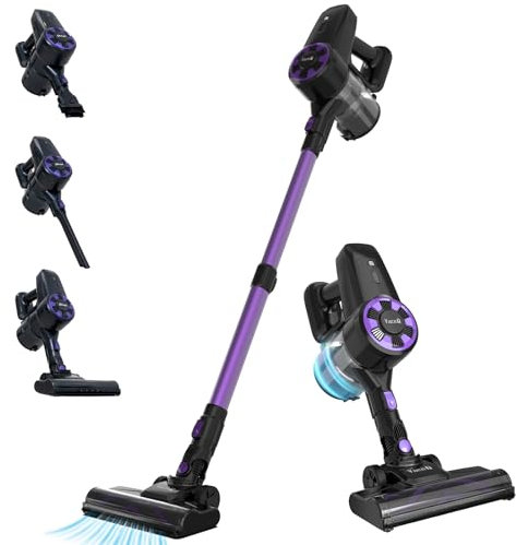 Aspirador Sin Cable,30Kpa de Súper Potencia de Aspiración,Aspirador Plegable 250W,Apto para Pelo de Mascota,Moquetas y Suelos Duros,se Utiliza con Una Sola Mano (Purple)