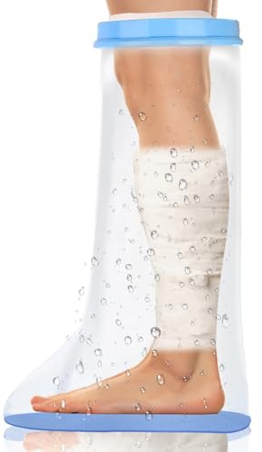Aozzy Protection Platre Jambe Antidérapant Sac Etanche Jambe Sac Douche Platre Réutilisable et Durable,64CM Protege Platre Jambe Adulte Gardez Les Plaies et le Bandage au Sec