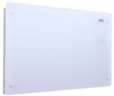 ECOSO Vitrum 2000W White UK Plug WiFi Glass Panel Smart Electric Heater Feet - 465mm x 770mm