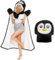 Pinguin Decke mit Ärmeln - Geschenke für Frauen, Kuscheldecke mit ärmeln Pinguin Geschenke für Frauen Beste Freundin Schwester Ehefrau und Mutter zum Geburtstag Weihnachten
