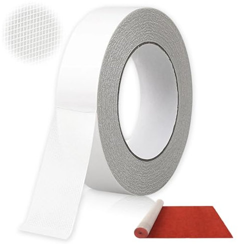 Heavy-Duty Double Sided Carpet Tape, Removable Carpet Tape, Extra Sticky No Residue Double Side Carpet Tape, Bonds to Almost Anything for Home and Professional Use, 20mm*20m