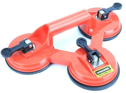 Ventosa tripla 120mm 100kg - soporte robusto para instalación en superficies lisas, ideal para levantar objetos pesados, material duradero*
