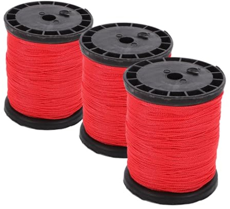 Cabilock 3Rolls Twisted Nylon String Lines High Strength Building Lines for Masonry and Construction Projects for Bricklaying and Fencing Each