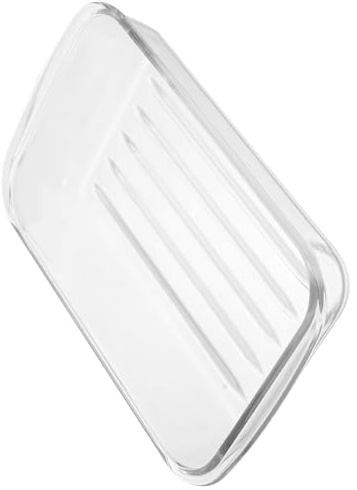 FONDOTIN Bandeja de Vidrio Templado para Horno con Doble Asa Resistente Altas Temperaturas para Hornear y Cocinar Microondas para Tartas Lasañas y Asados Cocina