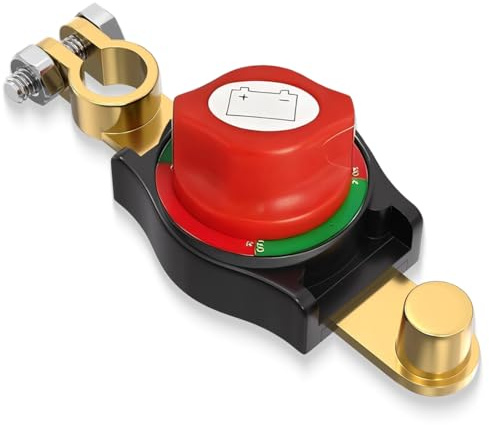 THQAE Interruttore Stacca Batteria Polo,Regolabile 360° Interruttore di Separazione Della Batteria,per Auto,Batteria Tagliato Interruttore,per Auto,Moto,Roulotte,Camion