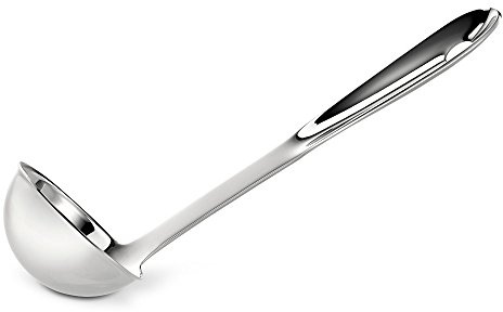All-Clad Specialty Stainless Steel Kitchen Gadgets Soup Ladle Kitchen Tools, Kitchen Hacks Silver