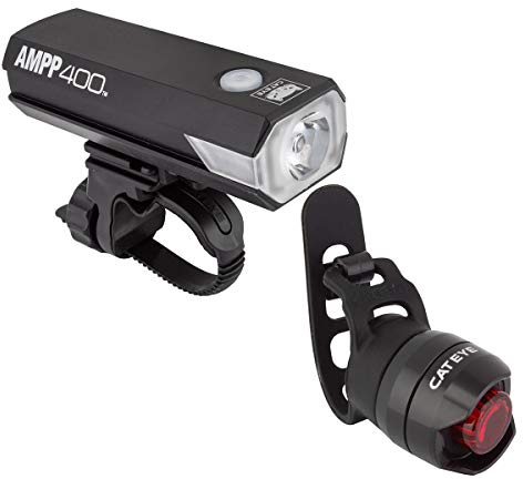 CatEye AMPP 400 / Orb Light Set: AMPP 400 front light paired with Orb rear light