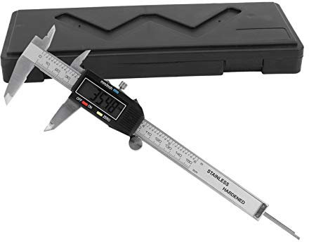 Calibrador Vernier Digital Profesional, Pie de Rey Digital Electr¨®nica de Acero Inoxidable Electr¨®nico Multifuncional Calibre LCD con Medida Pantalla LCD Grande, 150 mm, Repetibilidad: 0,01 mm