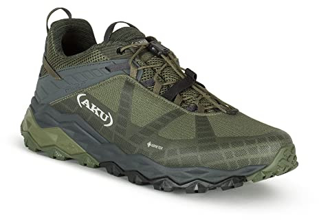 AKU Flyrock GTX, Scarpe da Trekking Basse Uomo (Green/Grey, Numeric_43)