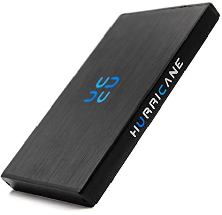 HURRICANE Disque Dur Externe 500Go 2,5“ USB 3.0 Tout-Aluminium Stockage HDD pour PC, Laptop, PS4,PS5, Xbox, TV, Ordinateur de Bureau, Ordinateur Portable Windows Mac Linux