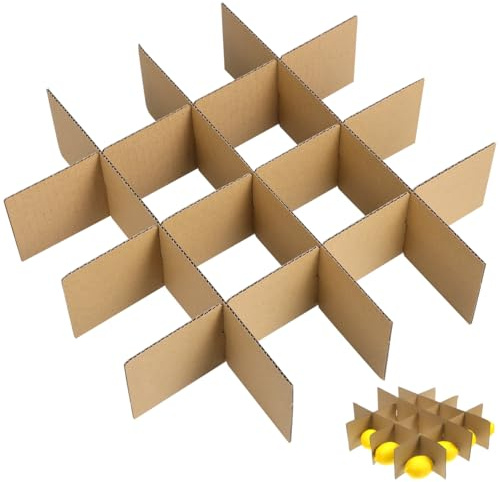 OUNONA Divisori in Cartone Per Scatole Da Trasloco 33.50X33.50X0.30Cm Scatole Cartone Per Trasloco Protezione Antiurto Per Bicchieri Piatti E Oggetti Fragili Set Riutilizzabile Facile Da Installare