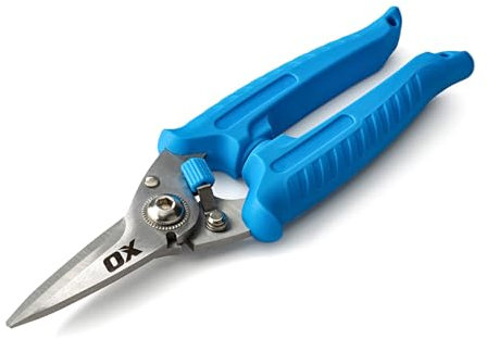 OX Tools Pro 7 inch Industrial Tin Snips Cutting Tool - 7 Professional Grade Stainless Steel Snipper with Comfort Grip - Snips Cutters for Sheet Metal - Cable Cutter Hand Tools OX-P233101