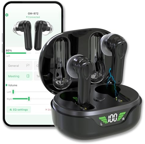 Aides auditives numériques de qualité supérieure Réduction du bruit, amplificateurs Bluetooth intra-auriculaires légers Contrôle intelligent