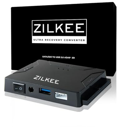 ZILKEE Ultra Recovery Converter Hårddiskenhet och IDE till USB-adapter IDE- och SATA-kompatibel