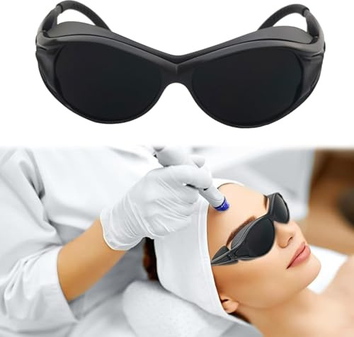 lurora2021 Gafas Protectoras de Luz Infrarroja Gafas de Protección UV Gafas de Seguridad para Luz Roja para Gafas Láser de Belleza,Protección Ocular,depilación Láser,Tomar El Sol,Terapia de Luz Roja