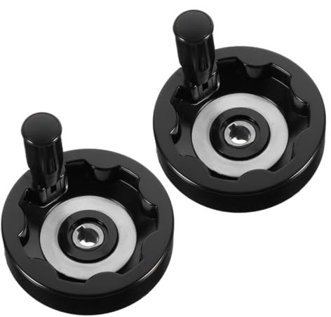 Alipis Volante Manual De Máquina Plegable De Baquelita Negro 12x100 4 Corte, 2 Piezas, Manivela De Volante Para Torno y Fresadora, Accesorio De Control Preciso Para Taller y Carpintería