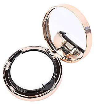 Boîte de houppette vide rose à coussin d'air, conteneur portable pour BB crème avec houppette à poudre, boîte de voyage avec miroir