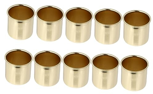 Vaguelly 10piezas Accesorios para Porta Velas De Metal Vaso para Vela Simple Decoración para Mesa De Comedor para Navideña DIY
