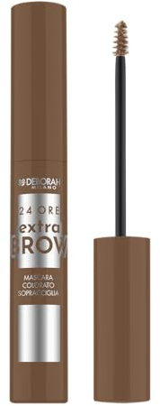 Deborah Milano - 24 Ore Extra Brow Mascara Colorato, 01 Light Brown, Lunga Tenuta, Waterproof, Dona un Finish Naturale e Definito