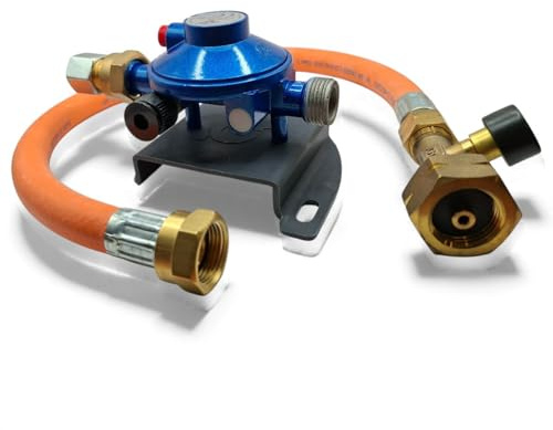 DN Autogas Parts Régulateur de gaz LPG 30mbar 10mm avec kit de raccordement G5 W21.8 de 450mm pour caravane et camping-car SET pour caravane et camping-car